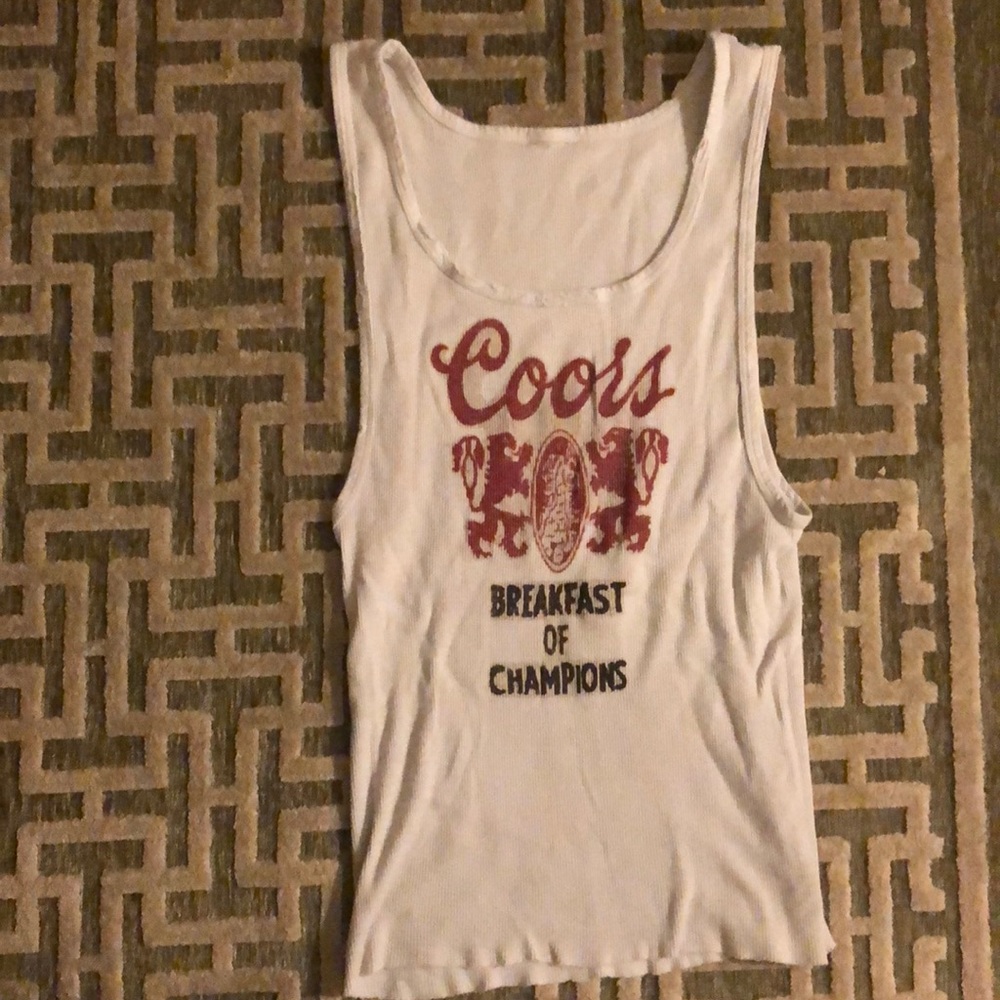 Coors Breakfast of Champions beer tank size small